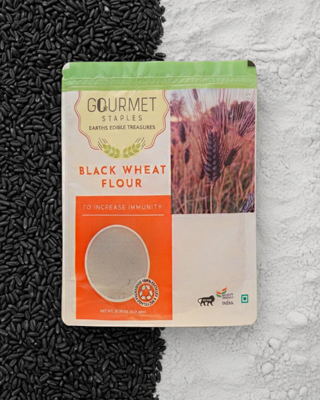 Black Wheat Flour for Balanced Sugar Levels and Better Digestion - Pack of 2