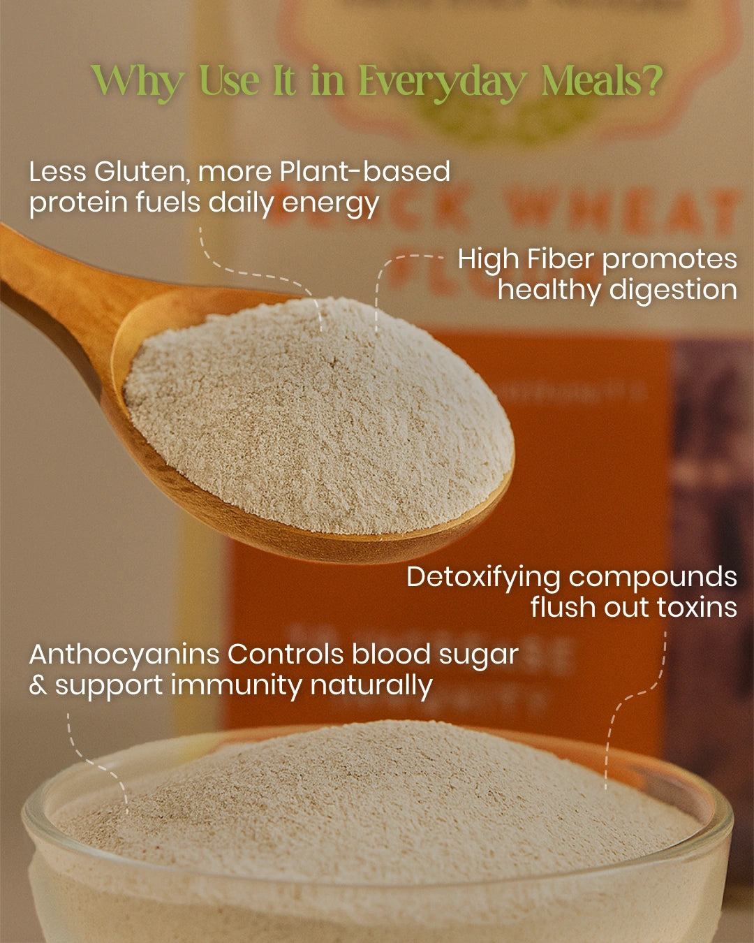 Black Wheat Flour for Balanced Sugar Levels and Better Digestion - Pack of 2