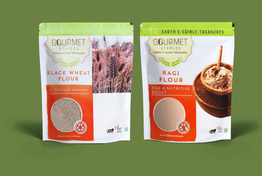 Black Wheat Atta And Ragi Atta.
