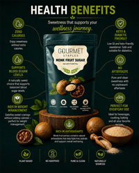 Monk Fruit Sugar — Pure & Natural, No Erythritol | Gourmet Staples