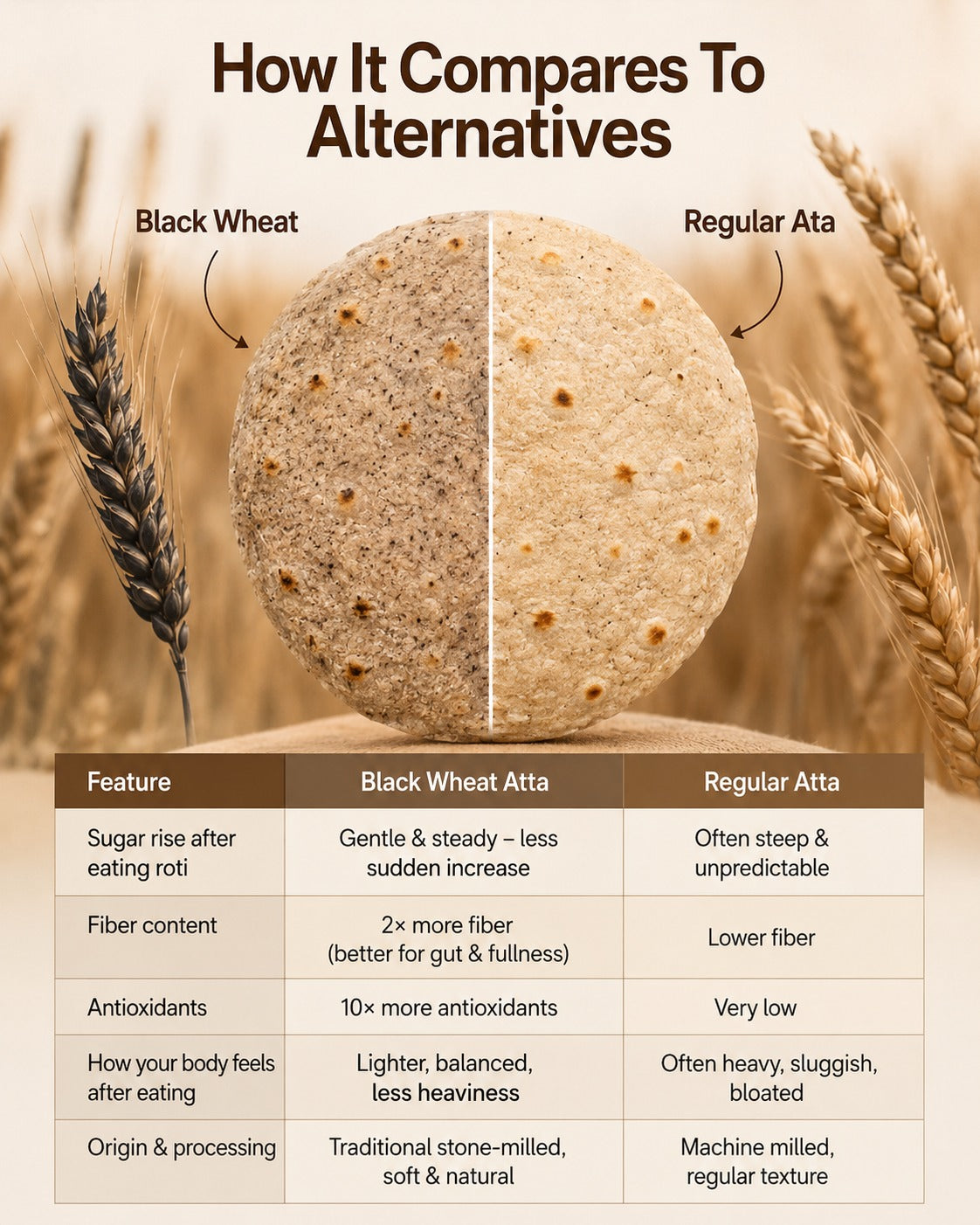 Subscription Black Wheat Flour for Balanced Sugar Levels and Better Digestion