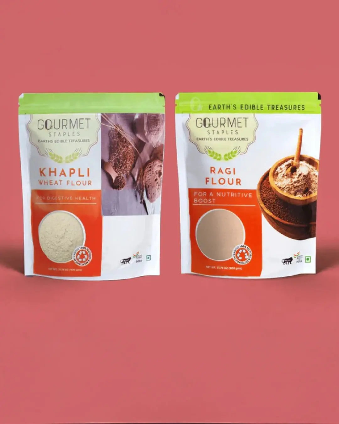 Khapli Atta And Ragi Atta - Gourmet Staples