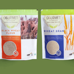 Black Wheat AttaÂ And Wheat Bran
