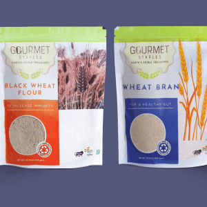Black Wheat AttaÂ And Wheat Bran