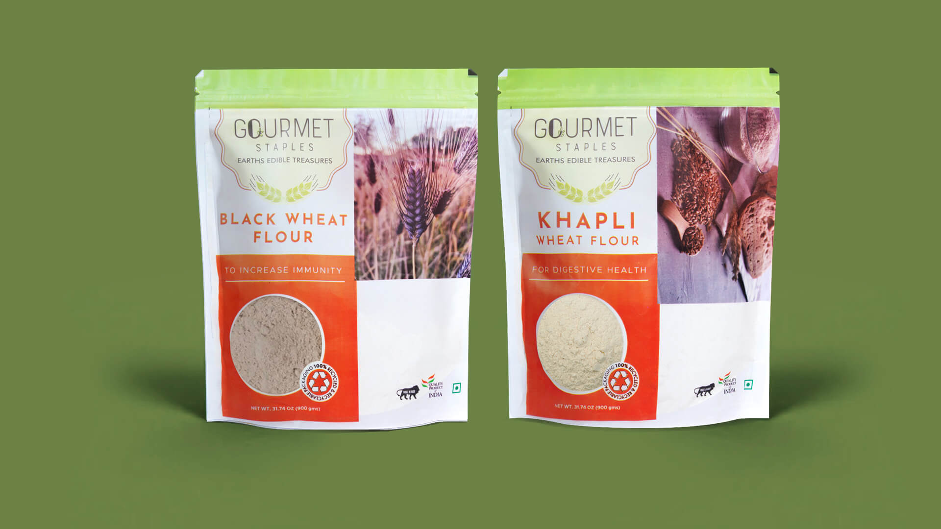 D black wheat and Khapli aatta